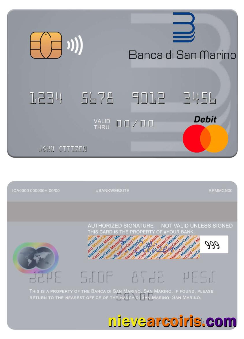 San Marino Banca di San Marino mastercard